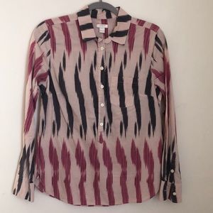 J Crew quarter button top